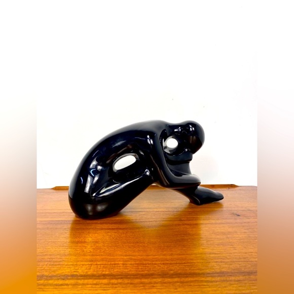 Vintage Mid Century Modern Pondering Woman Ceramic Scupture - Picture 2 of 3